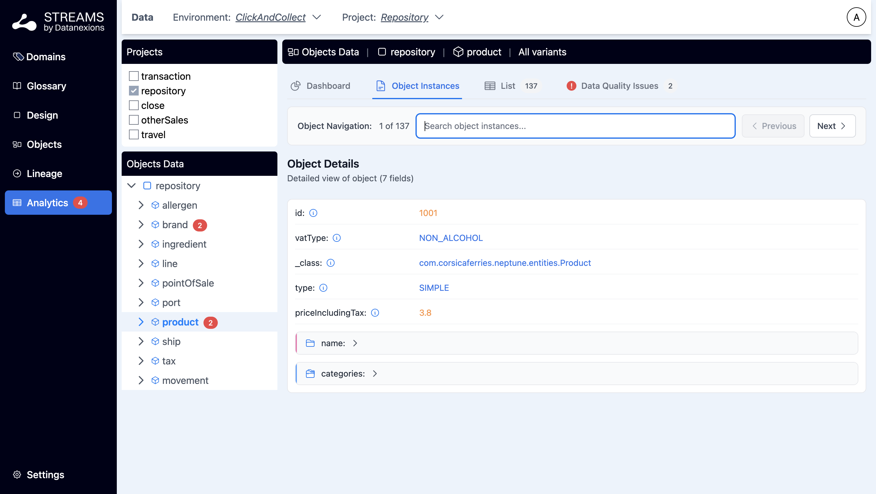 Analytics – écran 3